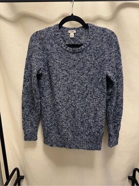 L.L. Bean Marled Blue Crewneck Sweater